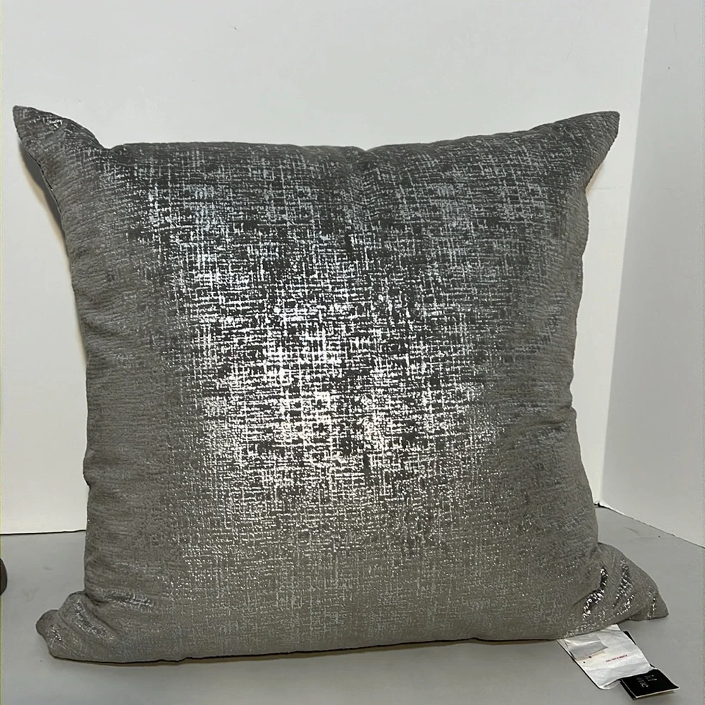 Sheffield Home Silver Metalic Pillow Size 20X20